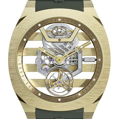 gucci 25h watch review|Gucci 25h skeleton tourbillon.